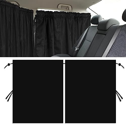 mizikuu Auto Trennvorhänge Sonnenschutz, 140 * 80cm Auto Sichtschutz Vorhänge Reise Privatsphäre Abnehmbarer Vorhang vorne hinten Sonnenblenden Seitenfensterabdeckungen für Alle Auto-Sonnencreme