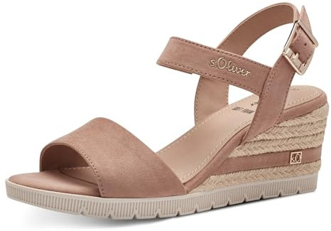 s.Oliver 5-28713-42, Sandali con Zeppa Donna, Rosa Antico, 39 EU