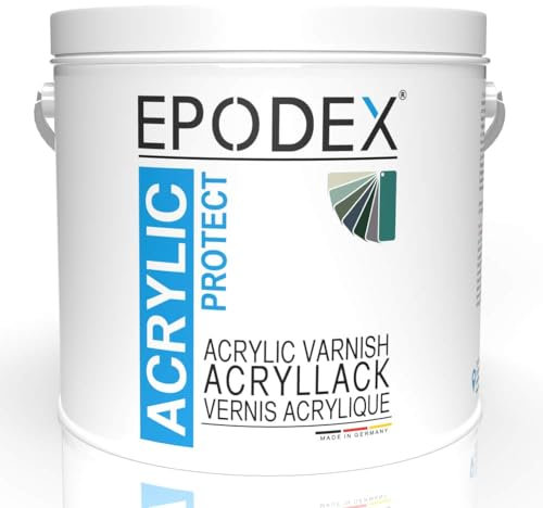 EPODEX® ACRYLIC PROTECT | Holzfarbe Holzlack Möbellack Möbelfarbe Acrylfarbe Innen Lasur Sabberlack| 45 Farben Transparent Farblos Weiß Bunt 0,66-16,5Kg