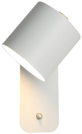 RXPVUXE Applique murale de lecture de chevet rotative Applique murale nordique Macaron avec interrupteur marche/arrêt, lampe murale moderne en bois, luminaire mural réglable en métal pour chambre à co