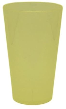 éco gobelets - Gobelet Réutilisable, Économique, Recyclable - Verre en Plastique Rigide Polypropylène sans BPA - Passe au Lave-Vaisselle - Jaune - 30cl x100