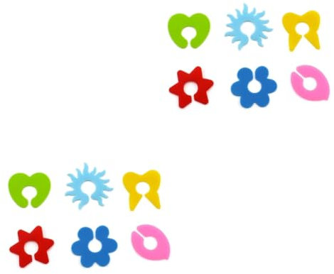 IMIKEYA 12pcs Silicone Wine Glass Markers Styles Petal Design Drink Tags for Parties Wine Decorative Accessories Random Style