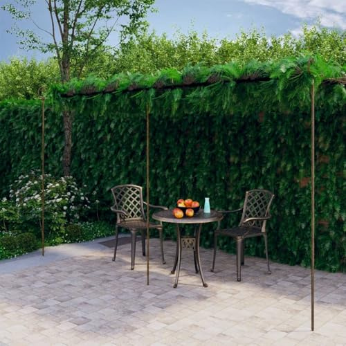 Rantry Garten-Pergola Antik-Braun 6x3x2,5 m Eisen Rasen, Garten Model313999