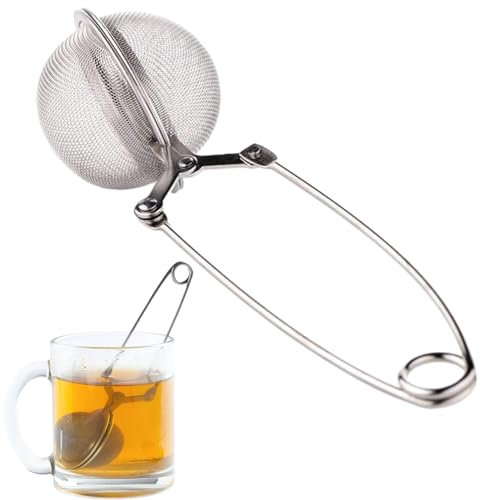 Colino A Sfra, Colino Da Tè Infusore, Colino Da Tè In Acciaio Inossidabile, Colini Per Infusore A Rete Con Sffera Da Tè Con Manico Cucchiaio A Rete Filtro Da Tè Per Tè Sfuso E Chicchi Di Caffè Spezie