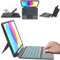 ROOFEI Keyboard Case for iPad A16 11th Generation 11 inch 2025/iPad 10th Generation 10.9 inch 2022 : 7 Colors Backlit Detachable Folio Keyboard Cover with Pencil Holder for iPad 11/10 Gen, UK Layout