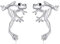 Frosch Ohrringe Sterling Silber Tier Frosch Ohrstecker Schmuck Geschenke für Damen