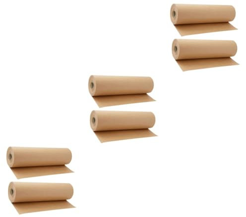 NUOBESTY 6 Rollen Kraftpapier Rolle Verpackungspapier Natürliches Umzugspapier Versandpapier Braunes Versandpapier Kraftpapier Verpackungspapier Ries Papier