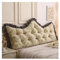 Yahbrra Headboard Large Back Cushion Comfortable Reading Cushion and Backrest In Bed, 2 In 1 Backrest and Head Cushion, Long Cushion for Couch, Wall and Day Bed(Crystal velvet-004,90 * 55cm)