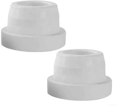 Pool ladder bumper, white rubber pad, 1 9inch tubes compatible, 2 pack