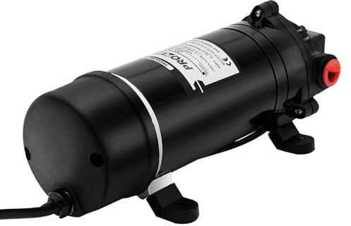 220V Selbstansaugende Druckwasserpumpe Membranpumpe Wasserpumpe Druckpumpe Selbstansaugend Pumpe für Wohnwagen, Boot, Waschen, Spritzen, Garten