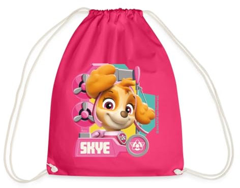 Spreadshirt Paw Patrol Skye Charakterdesign Turnbeutel, One size, Fuchsia