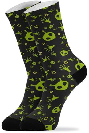 ODHHGDF Ufo Sportsocken, flippige Wandersocken, Anti-Blasen, Laufsocken für Baseball, Klettern, Arbeit, 40 cm, Siehe Abbildung, Einheitsgröße