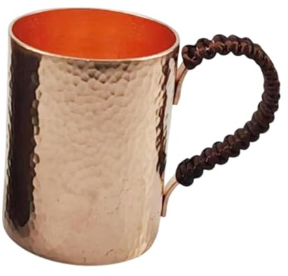 FytStycale Kupferbecher für Kaffee, Trinkgefäß, Teetasse, Wasserbehälter für Verschiedene Getränke, Gold