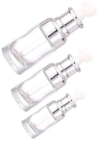 CRILSTYLEO Essential Oil Bottle Dropper Set 3pcs Reusable Travel Accessories for Perfume Body Care Storage