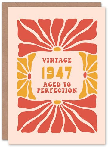 Artery8 Vintage Retro For Her Flower 60s Born 1947 Aged 78 Years Old 78th Birthday Card Mum Gran Wife