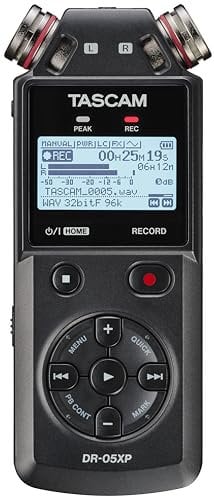 Tascam DR-05XP - 2-Channel 32-Bit Float Portable Handheld Recorder With USB-C Audio Interface