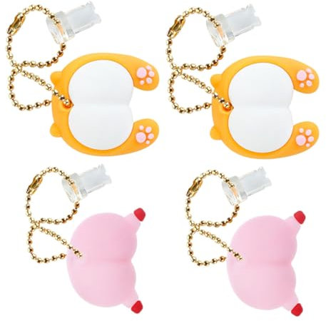 Angoily 4 Stück Handy- -anhänger Uhrenladegerät Kabelloses Ladegerät Ladeabdeckung USB-ladeanschlussstecker USB-c-ladegerät Für Bahnhof Auto Bausatz USB-stecker USB-c-stecker PVC