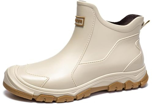 Gugifcto Gummistiefel Herren,Gummistiefel Damen Kurze,Halbhoch Stylische Boots Wasserdicht rutschfest Geeignet Regentag Rutschiger Boden Gartenschuhe 38-46EU