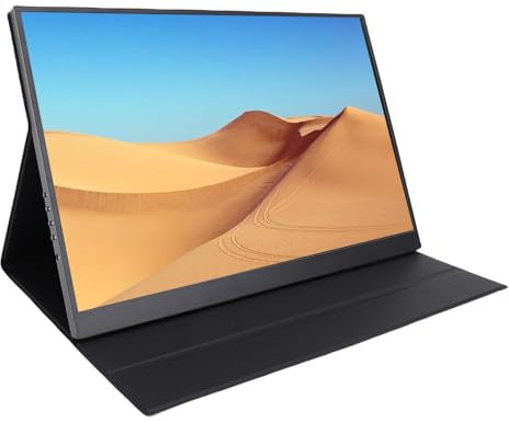 VELATEMOR Monitor Portatile da 16 4K 120Hz, Display HDR con Doppio USB-C e Minihdmi, Altoparlanti Integrati, Schermo di Cura degli Occhi a Bassa Luce Blu per Laptop/gioco/ufficio