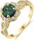arenaworldFZ Natürlicher Blauopal-Ring, weißer Feueropal, Amethyst und Zirkonia, Damenschmuck, Edelstein, Verlobungsring, Jahrestag, Silber/Edelstein, blauer Saphir