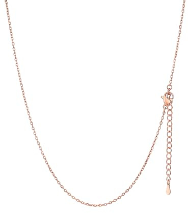 FaithHeart 1/1,4/2/2,5 mm Collier Femme Chaîne Acier Inoxydable/Plaqué Or, Chaîne Maillon Forçat pour Pendentif, Longueur de 35 à 75 cm + 5 cm Ajustable