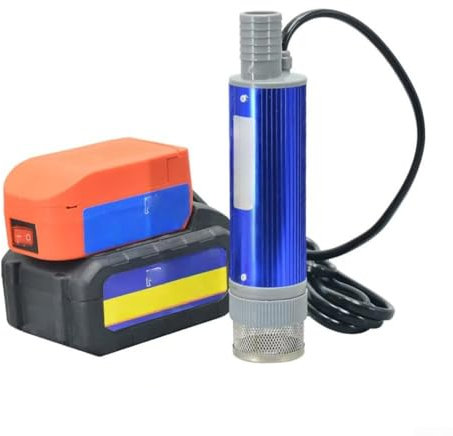 CNANRNANC Pompe submersible électrique portable 21 V - Pompe de transfert de batterie au lithium pour diesel, eau, huile avec câble de 2,4 m - 40-60 l/min