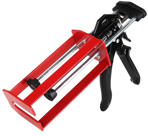 200ml Dual Cartridge Epoxy Gun, 1:1 & 2:1 Ratio Manual Adhesive Applicator for 2-Part Epoxy, Dual Component Glue, Panel Bonding, Structural Repairs, Fillers, and Plastic Repair