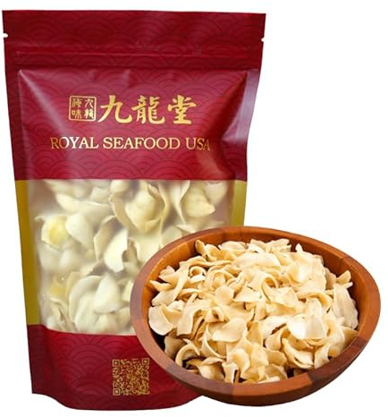 Royal Seafood USA Premium Sulfur free Dried Lily 225g/8oz Bulbs Fresh Natural, Chinese herbal tea, Bai He Porridge, Pack in USA 九龍堂 百合 龍牙百合 百合干 无硫百合 养生 银耳莲子百合羹