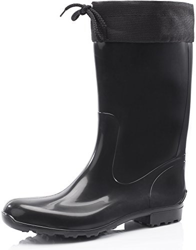 Ladeheid Stivali Donna in Gomma PVC LA-968 (Nero/Nero, 36 EU)