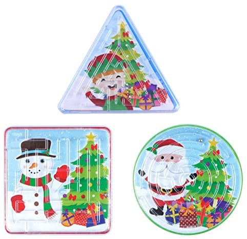 Henbrandt 12 x Mini Christmas Xmas Maze Puzzle Boys Girls Toys Party Favour Stocking Filler