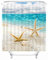 X-Labor - Tenda da doccia impermeabile in tessuto antimuffa, motivo: spiaggia, con 12 anelli , lavabile, 240 x 200 cm, tessuto, Muster-b, 240*200cm (B*H)