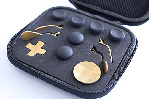 snakebyte Elite Kit, Für Xbox Elite Controller Serie 1 Zubehör, Xbox Gaming Zubehör, XBOX One Elite Controller Zubehör Kit, 6 verschiedene Metall Analog Sticks, 4 Paddles und 2 D-Pads, Xbox One, Gold