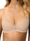Nur Die Baumwoll BH bügelloser doppellagiger Softcup-BH Bra weich bequem unsichtbar nahtlos unter der Kleidung Damen, Haut, 90C