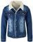 Rock Creek Herren Jeansjacke Winterjacke Teddyfutter Herrenjacke Herren Winter Jacken Teddyfellkragen Parka Warm Bomberjacke H-217 Blau 2XL