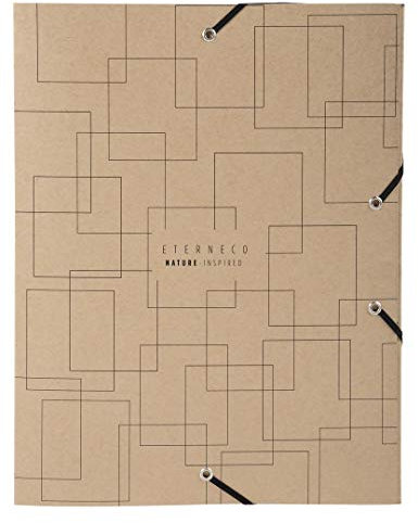 Exacompta 59447E Sammelbox Eterneco mit Gummizug 40 mm breit aus wasserabweisendem Karton für DIN A4 Archivbox Heftbox Dokumentenbox Zeichenbox 1 Stück Zufallsmotiv