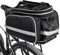 CHANGXI Fahrradtasche, Fahrradtaschen für Gepäckträger Tasche,Satteltasche 10-25L Multifunktion Packtasche Rucksack Handtasche, Haltbares Nylon Mit wasserdicht Regenfeste Abdeckung (Schwarz)