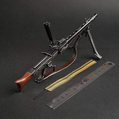 ZSMD 1/6 Zweiter Weltkrieg MG42 Schweres Maschinengewehr Kunststoffmodell 12 Zoll Actionfigur Zubehör Kugelgürtel Zum Soldatenpuppe Waffe Spielzeuge Nicht Startbar