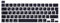 Keystickers Russisch/Deutsche Silikon Abdeckung für MacBook Pro 16 A2141 (2019), Pro 13 A2289/A2251 (2020) mit europäischer Enter-Taste | Russian/German Silicon Cover - SCHWARZ