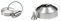 Knightsbridge 6 Inch E27 Contemporary Pendant Set + 8300BC 8300 Bathroom Pull Cord Light Switch, 230 V, Brushed Chrome