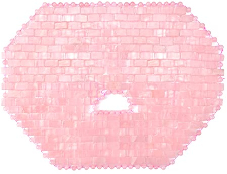 Jade Mask, Rose Quartz Face Cold Mask for Headache/Migraine Relief Mask, Weight Compress Mask Cover Eye for Puffy Eyes, Tension, Sinus & Stress Relie Relax Skin Care Spa