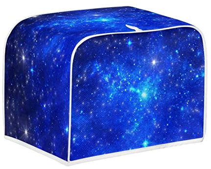Kuiaobaty Sternenhimmelblaue Toaster-Abdeckung für zwei Scheiben Toaster, Galaxie-Küche, Brotmaschine, Abdeckung für Geräte, Staubschutz