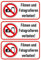 Daged 3x Filmen und Fotografieren verboten Aufkleber 10x5 cm Bildaufnahmen Kameras Hinweiszeichen Sicherheitszeichen Sticker T-067