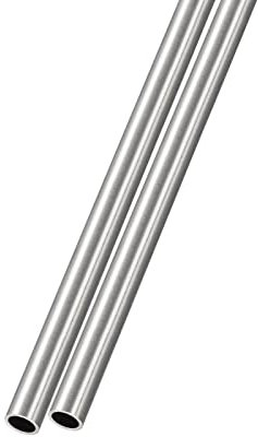 METALLIXITY 304 Acier Inox Tube (6mm OD x 0,6mm Paroi T x 300mm L) 2 pcs, Droit Tube - pour Maison Ameublement, Machines