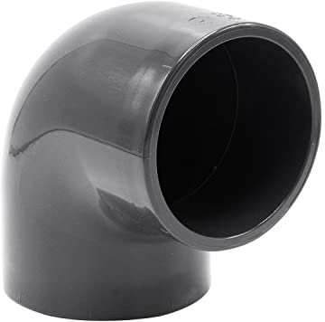 Baumaxxe PVC-Winkel-Muffe 90° I 90mm I 3 Zoll I Klebemuffe I PVC-Rohrmuffe mit 2-Anschlüssen I Rohr-Verbindungsstück PVC-Rohr PVC-Fitting I bm_275