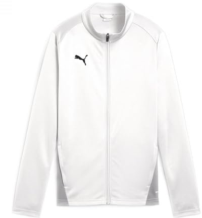 PUMA Teamgoal Veste d'entraînement pour Femme survêtement, Blanc-Gris Plume Noir, L Mixte