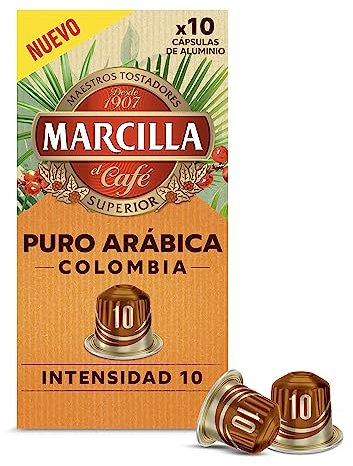 Marcilla Café Cápsulas Puro Arábica Colombia - 10 Cápsulas Compatibles Nespresso