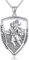 VENACOLY Heiliger Christophorus Kette 925 Sterling Silber St Christopher Anhänger Halskette Religiöser Schmuck Geschenk für Damen Herren