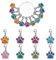 SUNNYCLUE 1 Box 16 Stück Maschenmarkierer Zum Stricken Niedliche Haustierpfoten Hunde Und Katzenpfoten Emaille Charms Karabinerverschluss Charms Abnehmbare Verriegelung Häkelclip An Armbändern Charm