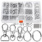 LEOBRO 265PCS Keyring Making Kit, Keyring Clip and Key Rings Kit Metal Keychains and Lobster Claw Clasps for Jewellery Making, Keys, Crafts, and Lanyards