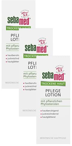 SEBAMED Trockene Haut Pflege Lotion, lindert wirksam Hautreizungen und stellt die natürliche Feuchtigkeitsbalance der Haut wieder her, 200 ml (3er Pack)